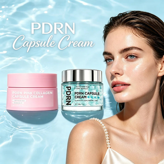 PDRN Pink Collagen Capsule Cream with Salmon, Lightweight Moisturizing Cream, Niacinamide for Uneven Skin Tone, Glow hydration Peaceful Pleasures Health and Wellness