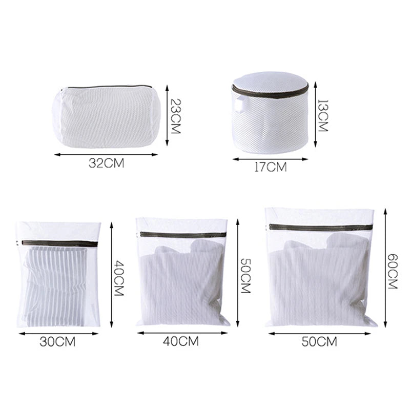 2/3/5PCS Mesh Nylon Clothing Storage Bag Anti Deformation Pants Sweater Special Washing Bag Wool Travel Packaging Bag Peaceful Pleasures Health and Wellness
