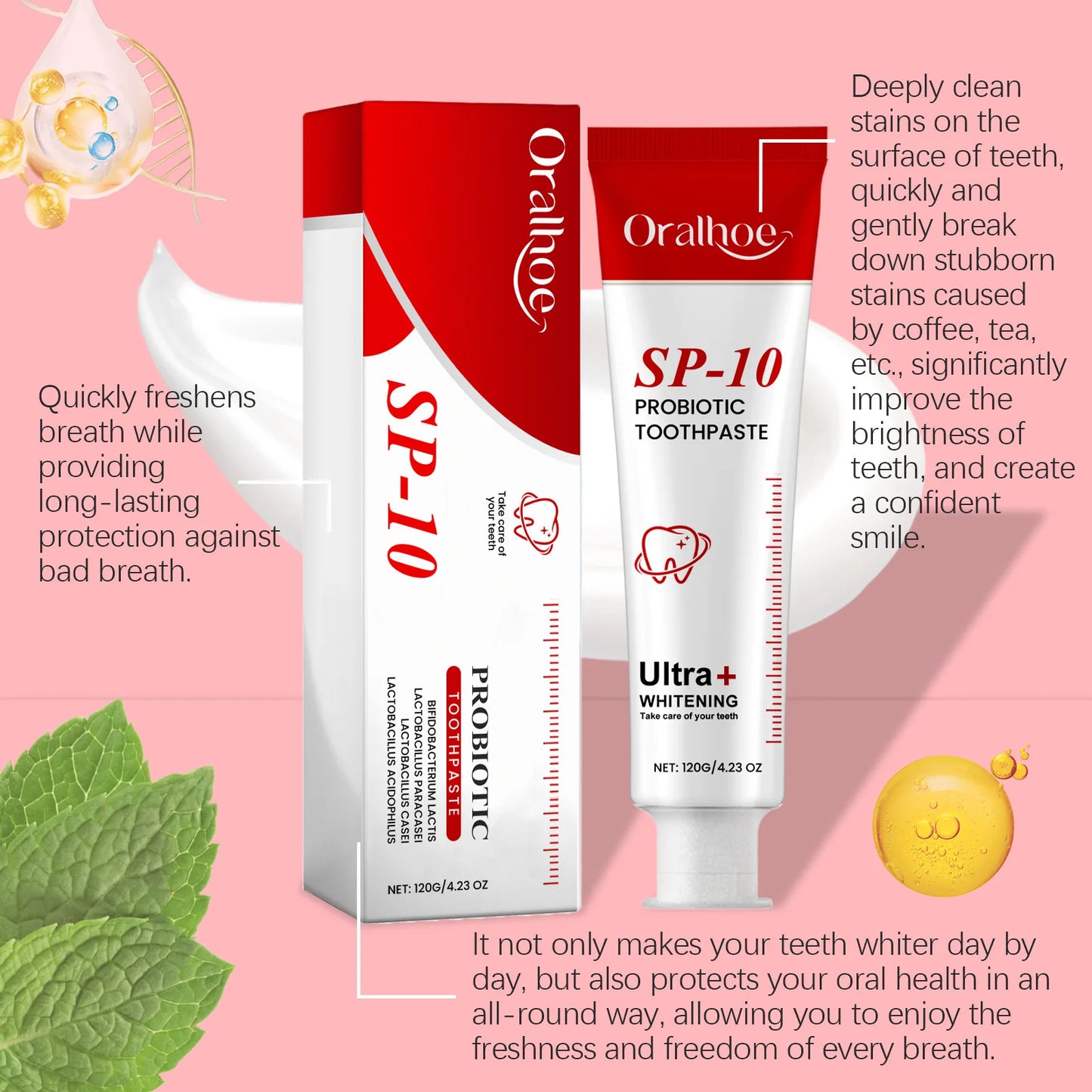 Probiotic Brightening Toothpaste – Fresh Breath & Deep Clean