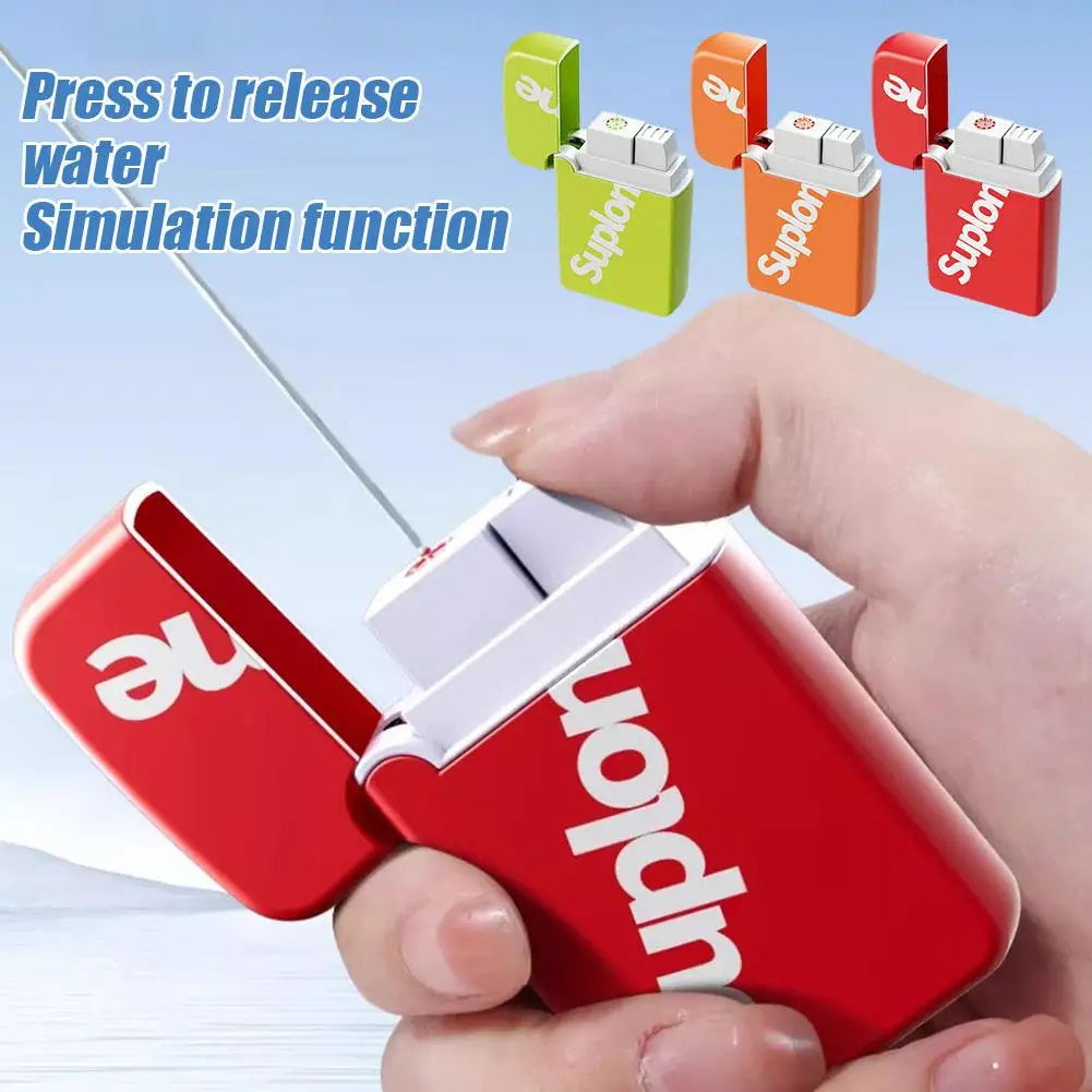 New Prank Toy Portable Magic Lighter Realistic and Fun Water Gun Lighter Stress Relief Toy Water Park Smoke Accessory Peaceful Pleasures Health and Wellness