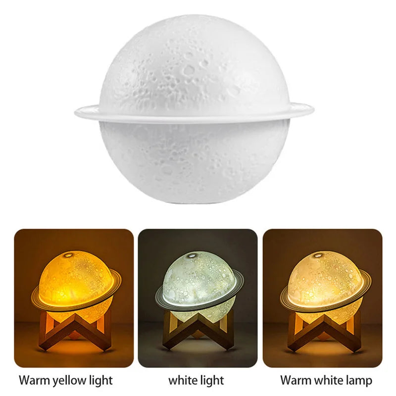 200ml Home Mini Electric Scented Ultrasonic Aroma Diffuser Portable Usb Lamp Humidifier 3d Planet Essential Oil Air Humidifier Peaceful Pleasures Health and Wellness