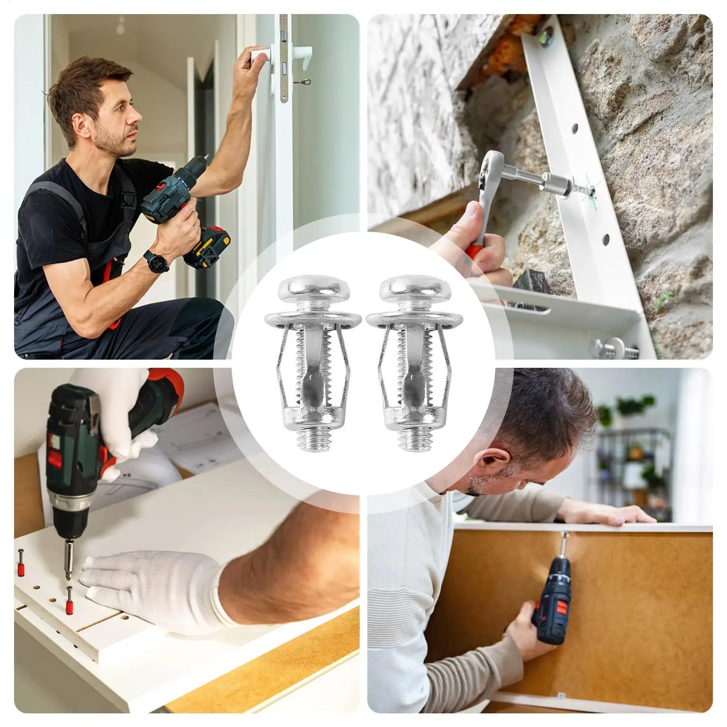 10-Piece Metal Expansion Petal Screws | Home & Auto Bolts