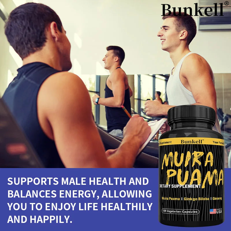 Muira Puama Extract 250mg Capsules with Ginkgo, Ginseng & Ashwagandha - Men’s Health, Energy Balance, Stamina Support, Non-GMO Peaceful Pleasures Health and Wellness