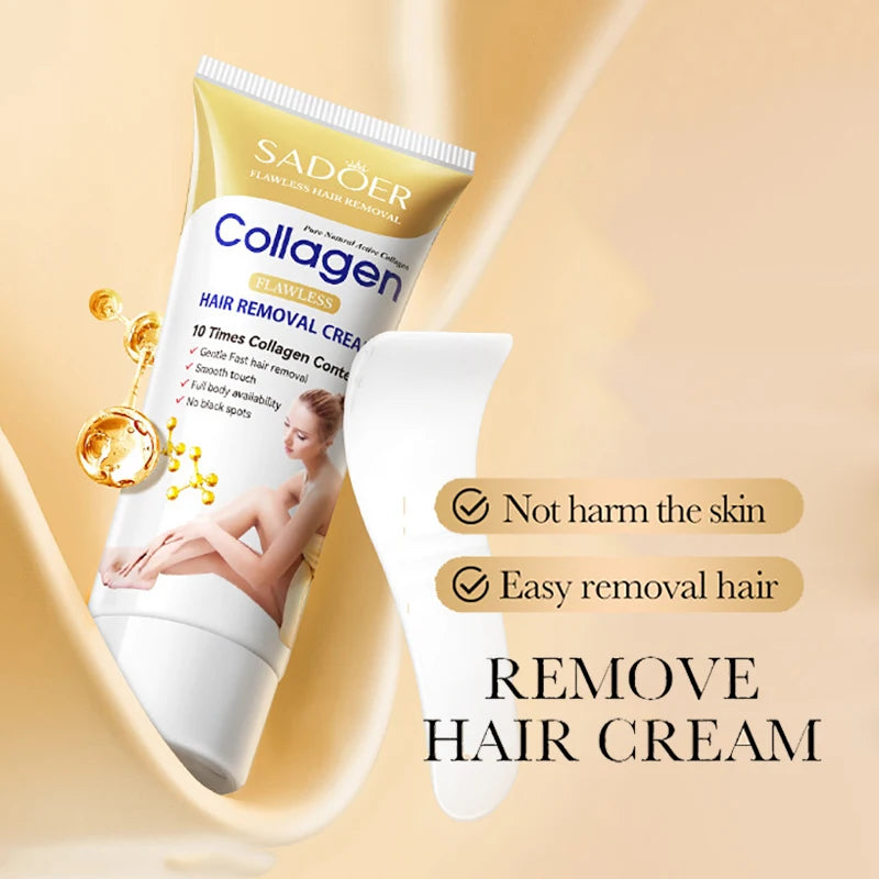 SADOER Collagen Hair Removal Cream – Non-Irritating, Whole Body