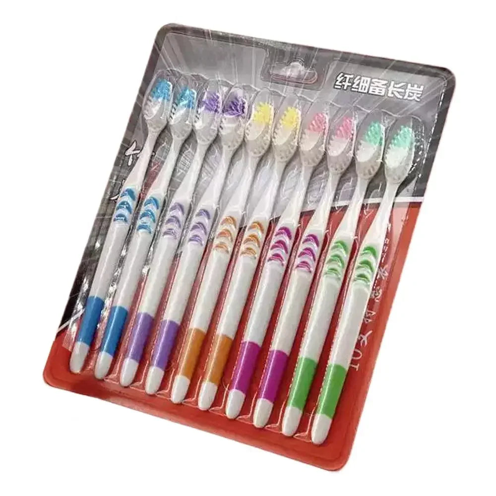 Black Charcoal Ultra Soft Toothbrushes – 10-Pack Peaceful Pleasures Health and Wellness white