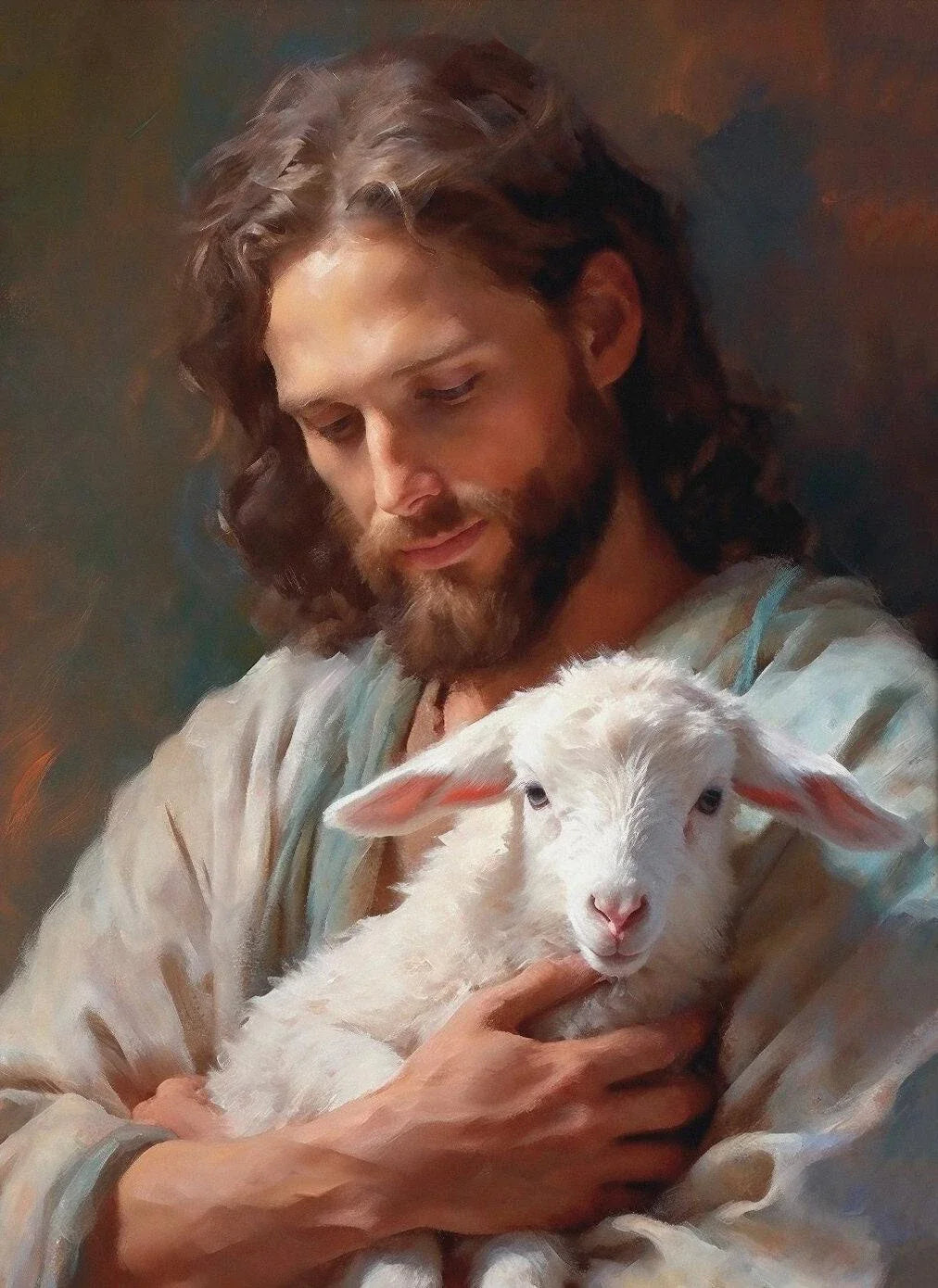 Jesus Christ Divine Hand Retro Canvas Wall Art | Religious Décor