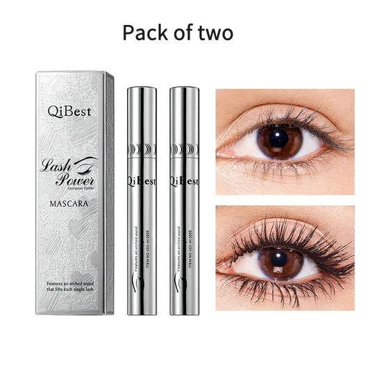 QIBEST 4D Silk Fiber Mascara 2-Pack | Waterproof & Volumizing Fiber Mascara Set Oasis Select 2PCS