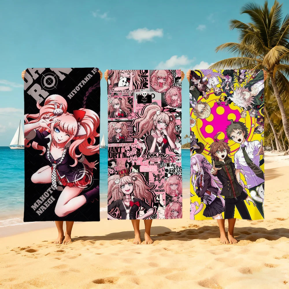 Danganronpa Anime Quick-Dry Beach Towel | Soft Microfiber Anime Beach Towel Peaceful Pleasures Health and Wellness