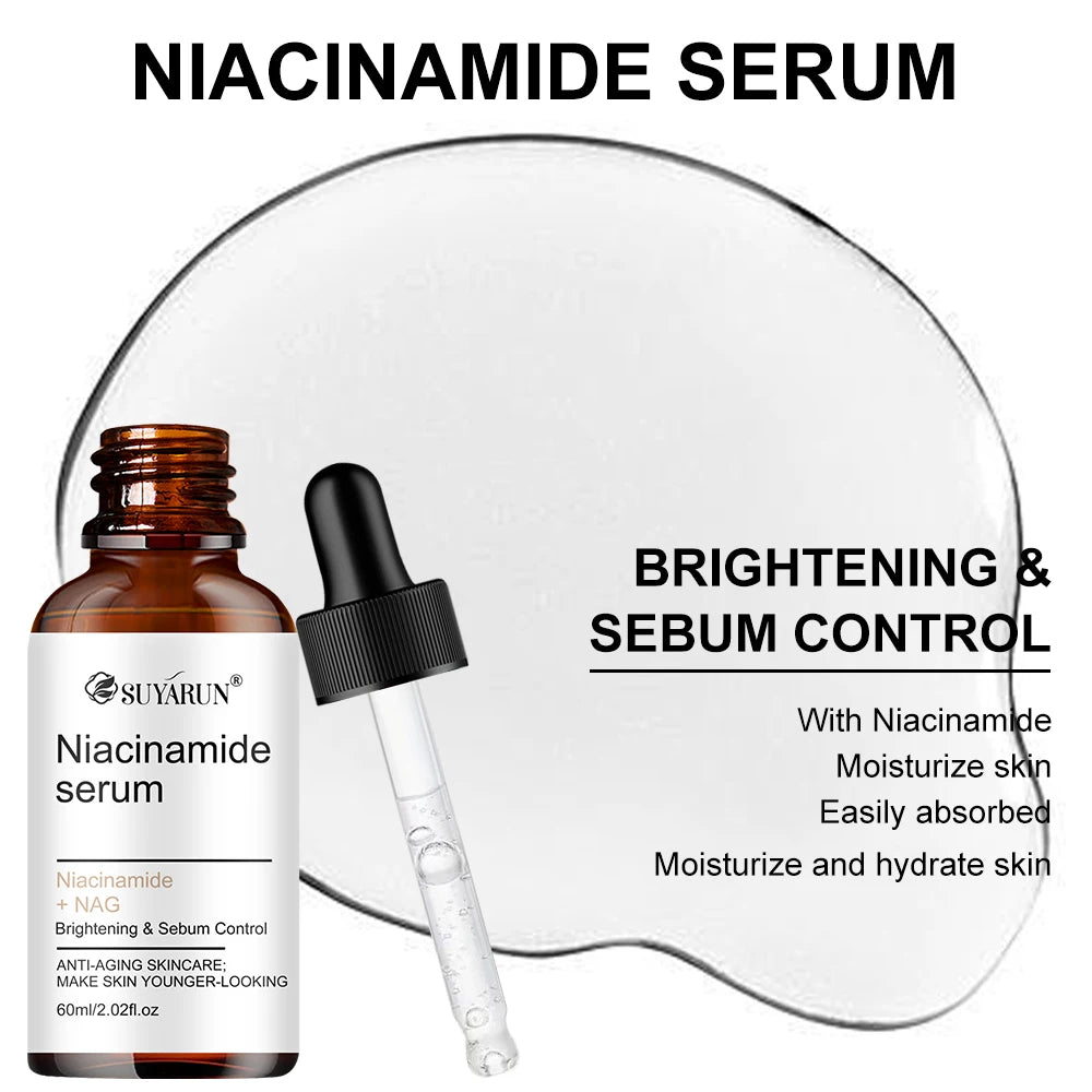 SUYARUN Niacinamide Serum 2% Formula - Moisturizing & Hydrating Facial Care, Brightening & Anti-Aging, For All Skin Types. Peaceful Pleasures Health and Wellness