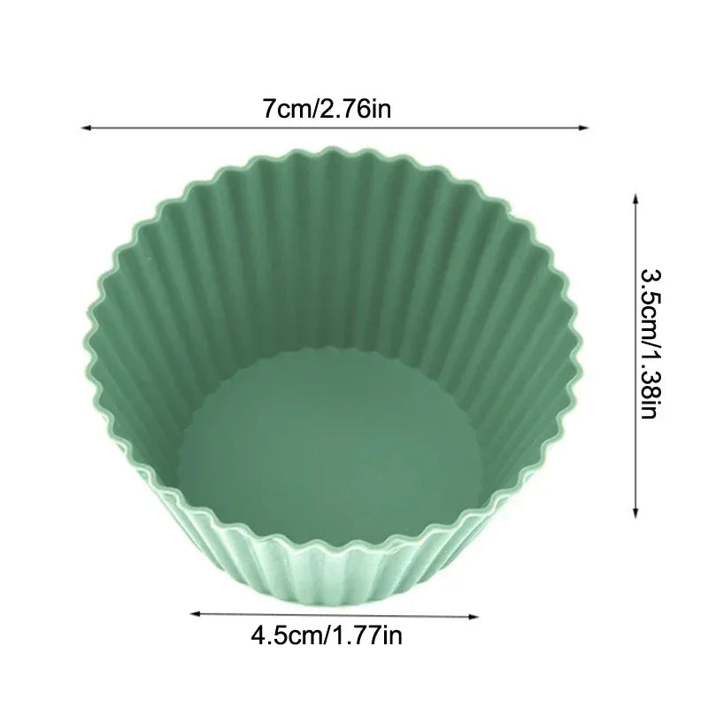 Silicone Cupcake Molds 12/24 Pack – BPA-Free Muffin Baking Cups