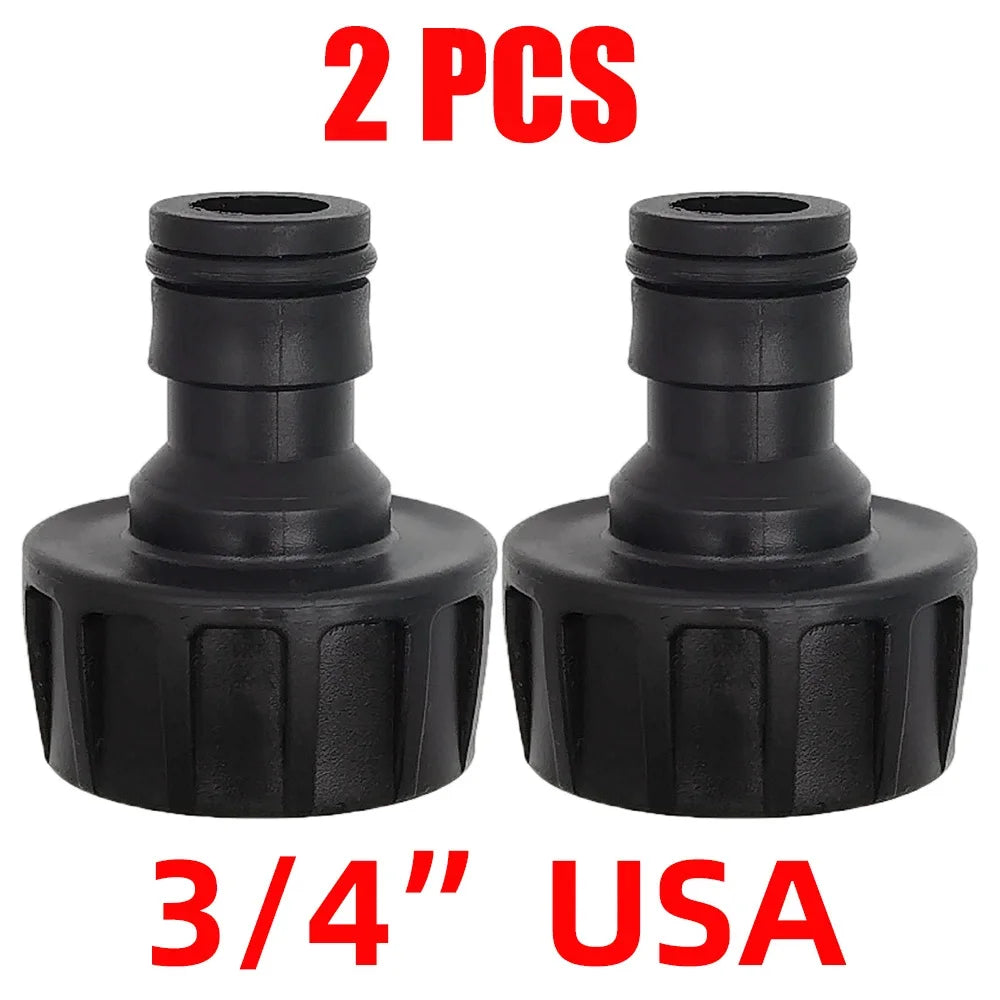 EURO USA 3/4 Inch Male Threaded Quick Connector Drip Irrigation Watering System Joint Nipple Tap Hose Adapter for Garden Tubing Peaceful Pleasures Health and Wellness H-2PCS-USA