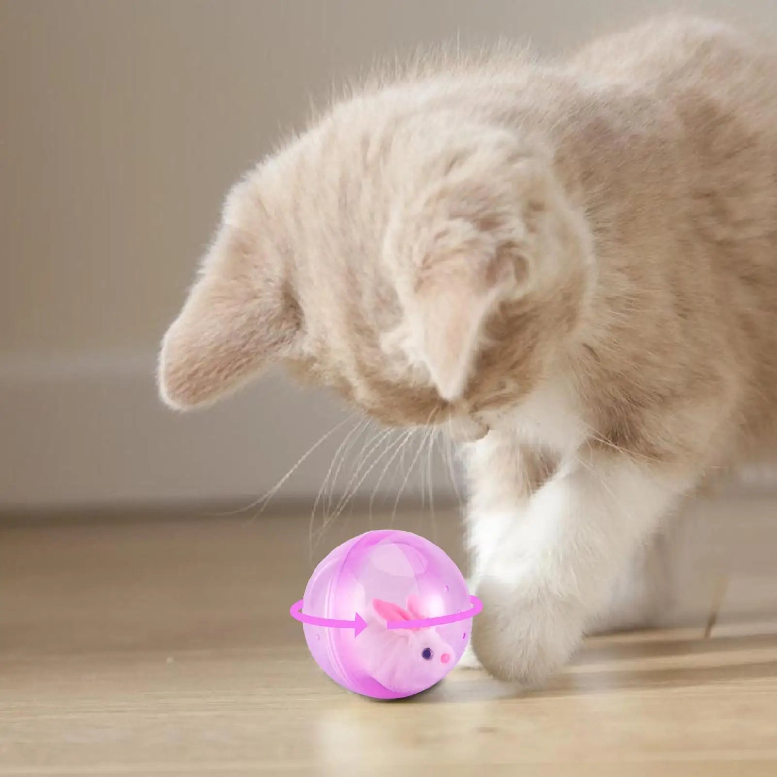 Electric Rolling Ball Toy for Cats, Hamsters & Small Pets Electric Pet Toy Peaceful Pleasures Health and Wellness