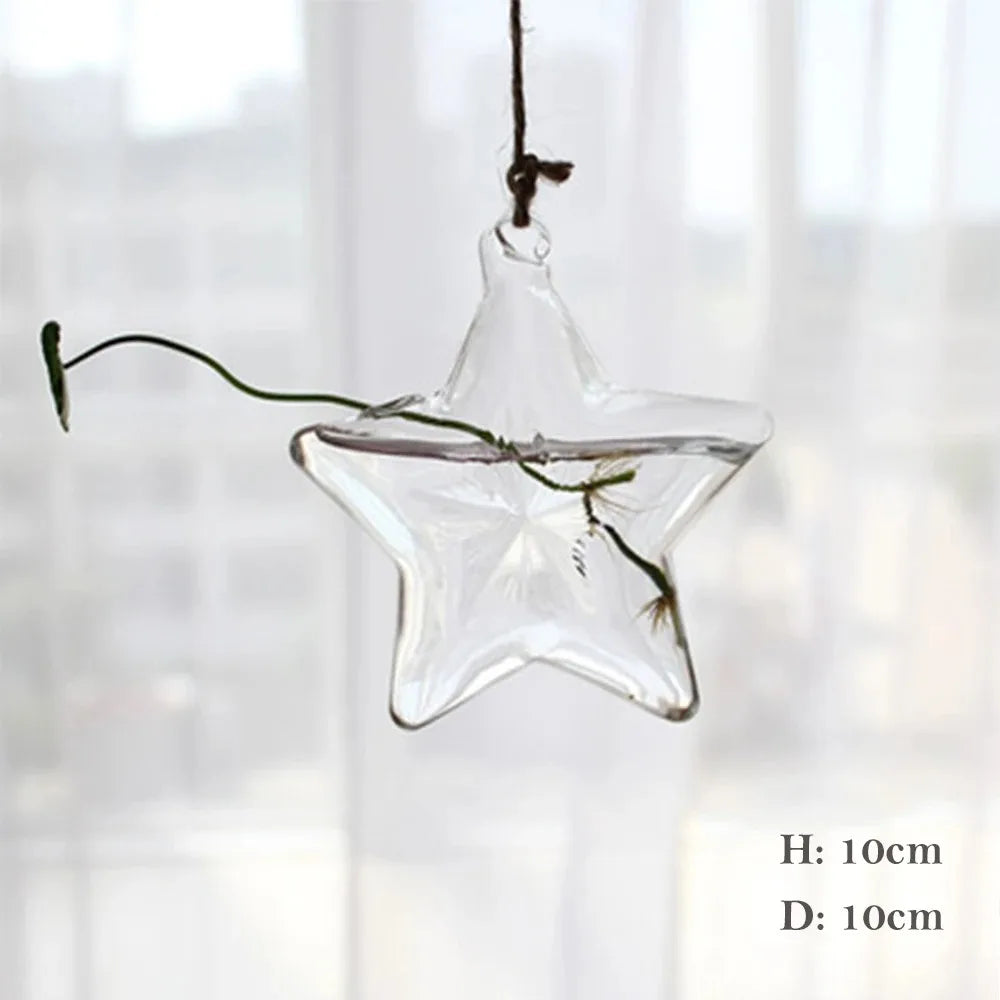 Hanging Glass Terrarium Vase | Hydroponic Plant Pot Decor
