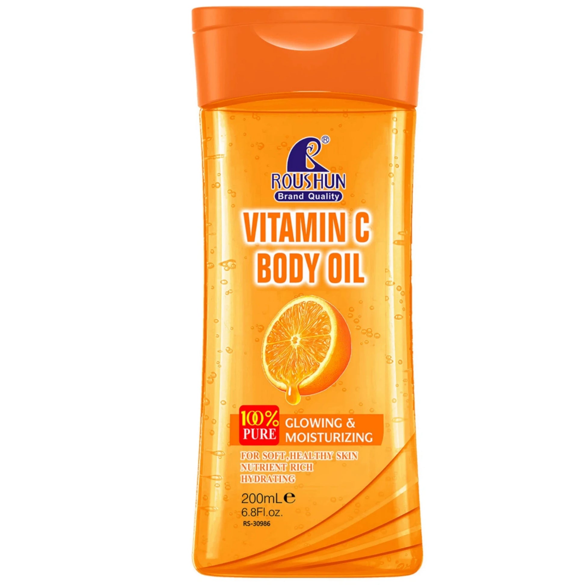 200ml Roushun VITAMIN C Body Oil Body Skin Care Oil Moisturizing Hydrating Care Suitable for All Seasons Body Face Hand Peaceful Pleasures Health and Wellness VITAMIN C Body Oil
