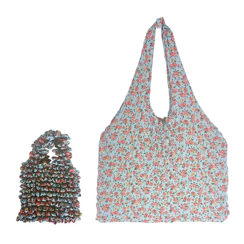 Foldable Pleated Stretch Shopping Bag | Large Capacity Tote