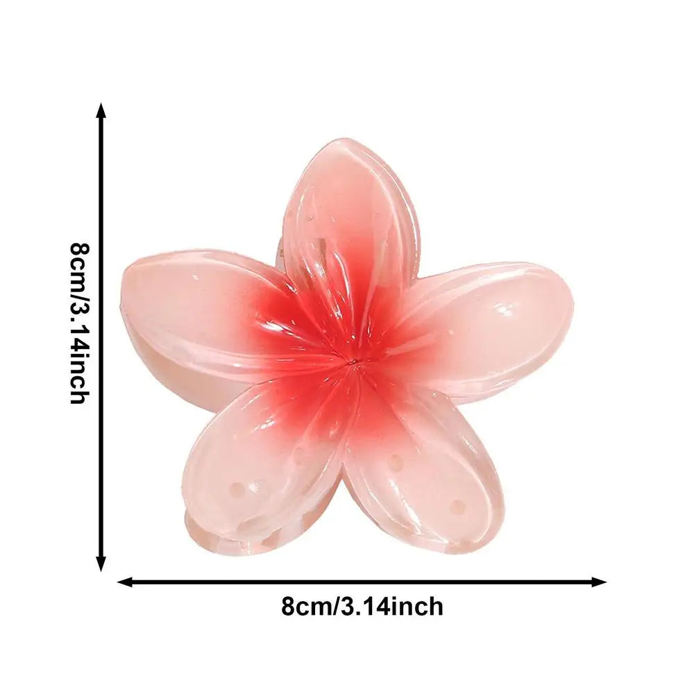 Hawaiian Flower Claw Clip – Colorful Resin Hair Clip for Women