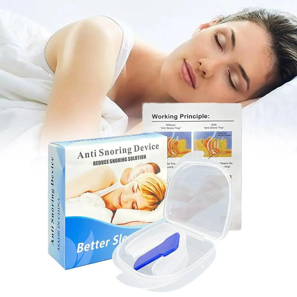 Reusable Anti-Snoring Silicone Mouthpiece | Quiet Sleep Aid Anti-Snoring Mouthpiece Peaceful Pleasures Health and Wellness