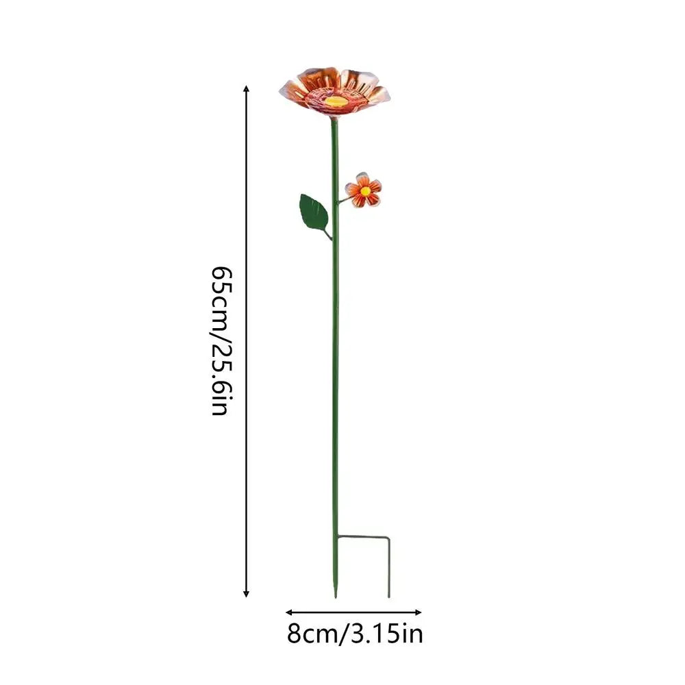 Metal Flower-Shaped Bee & Pollinator Watering Station