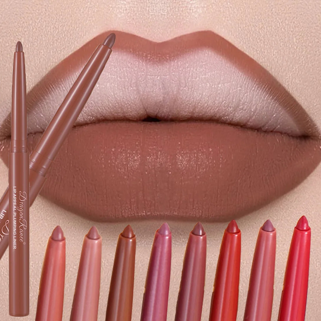 Dragon Ranee Matte Lip Liner Pencil – Waterproof, 12 Colors