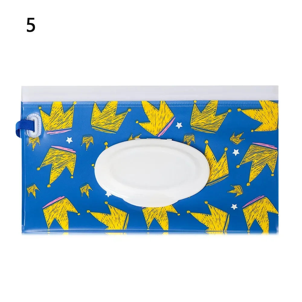 Baby Wet Wipes Carrying Case Pouch with Snap-Strap | Stroller