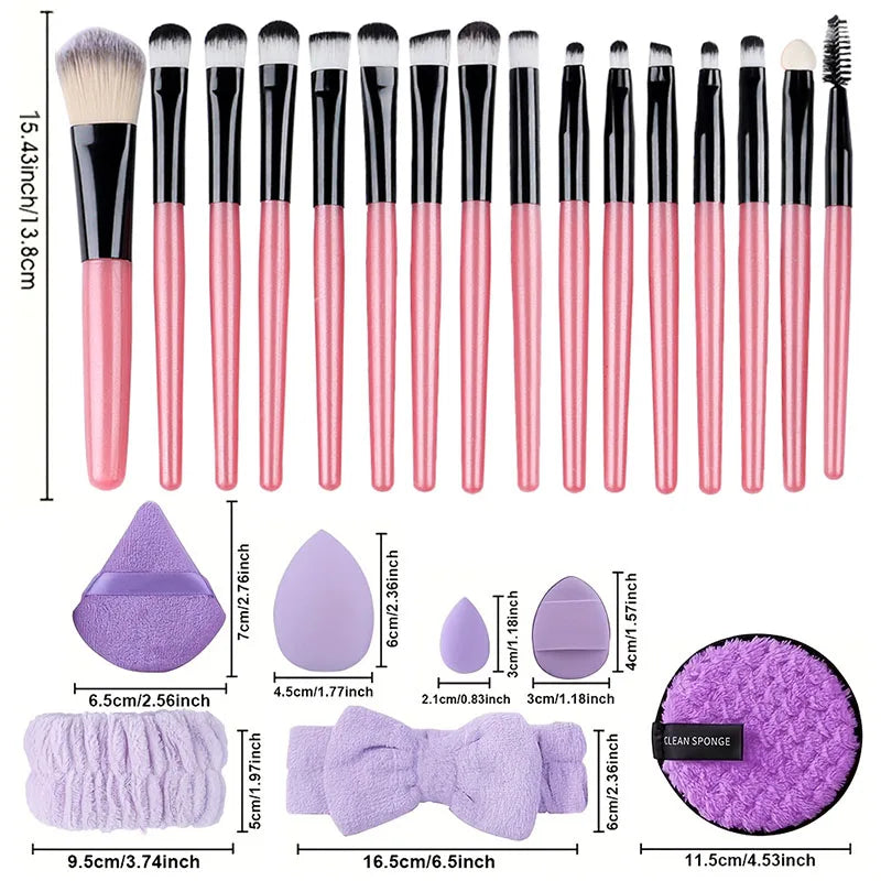 RUNTOIN 20Pc Makeup Brush Set – Soft Eye & Face Brushes Kit