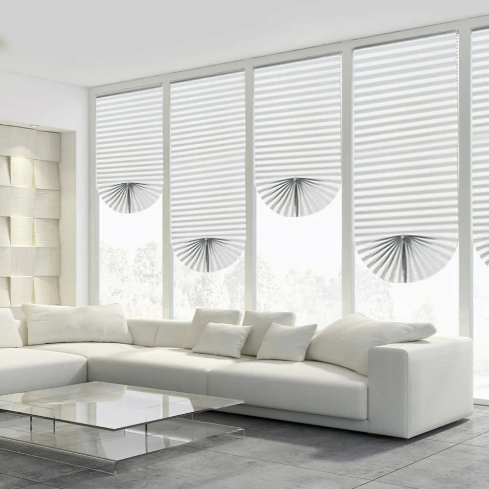 Self-Adhesive Pleated Blackout Roller Blinds | No-Drill Shade