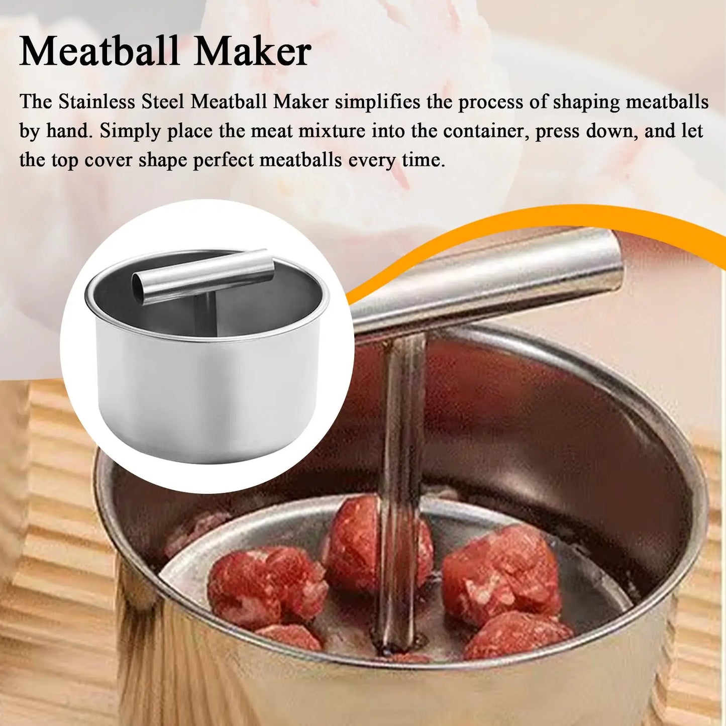 Stainless Steel Meatball Maker Press | 6 or 12 Hole Mold