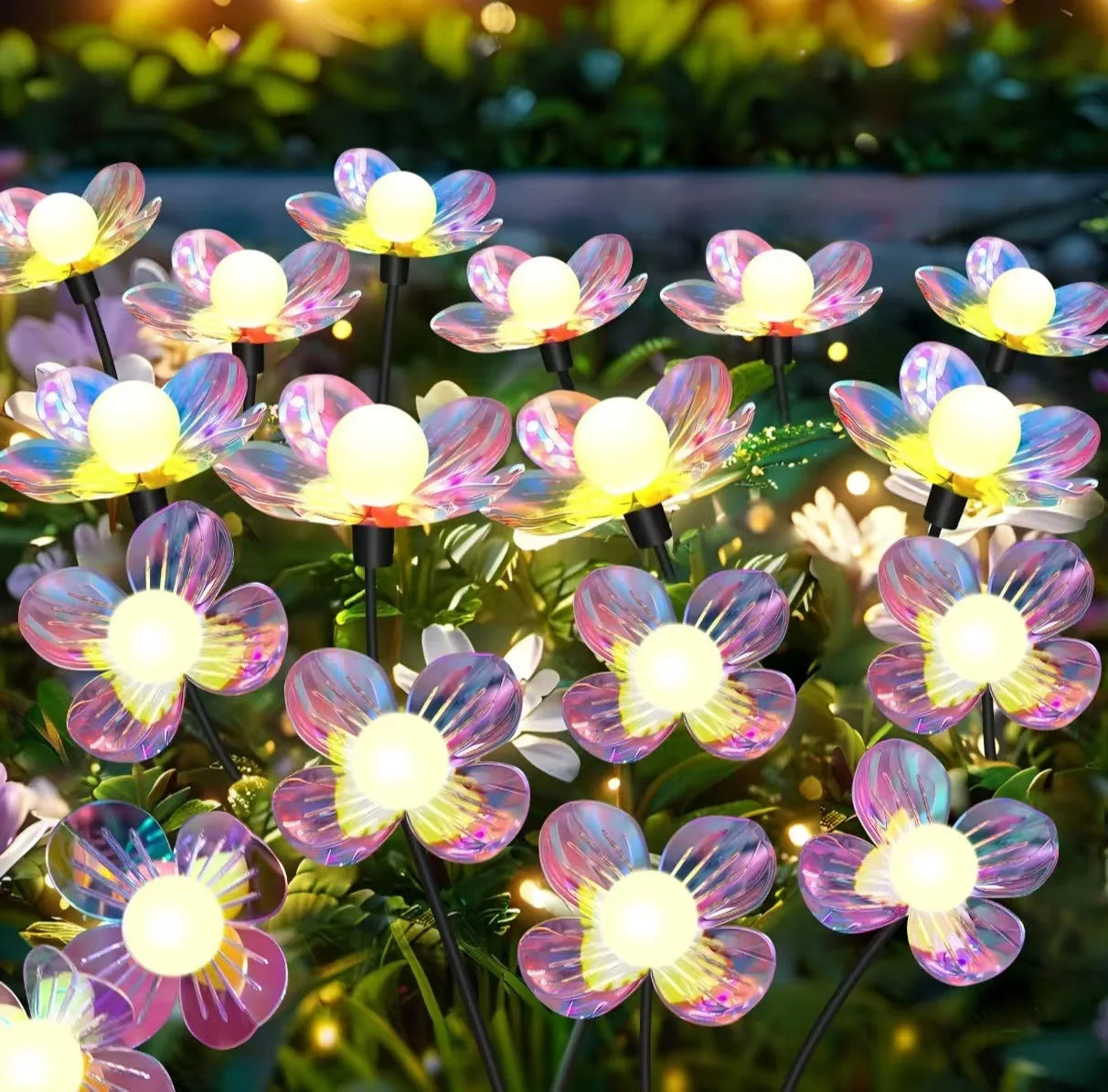 Solar LED Flower Ball Swing Garden Light – Lawn Decor