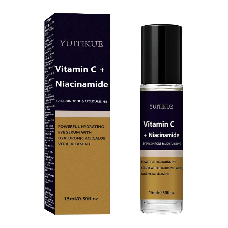 YUITIKUE Vitamin C + Niacinamide Eye Serum | With Hyaluronic Acid & Aloe Vera | For Even Skin Tone & Deep Hydration 15ml Peaceful Pleasures Health and Wellness 15ml