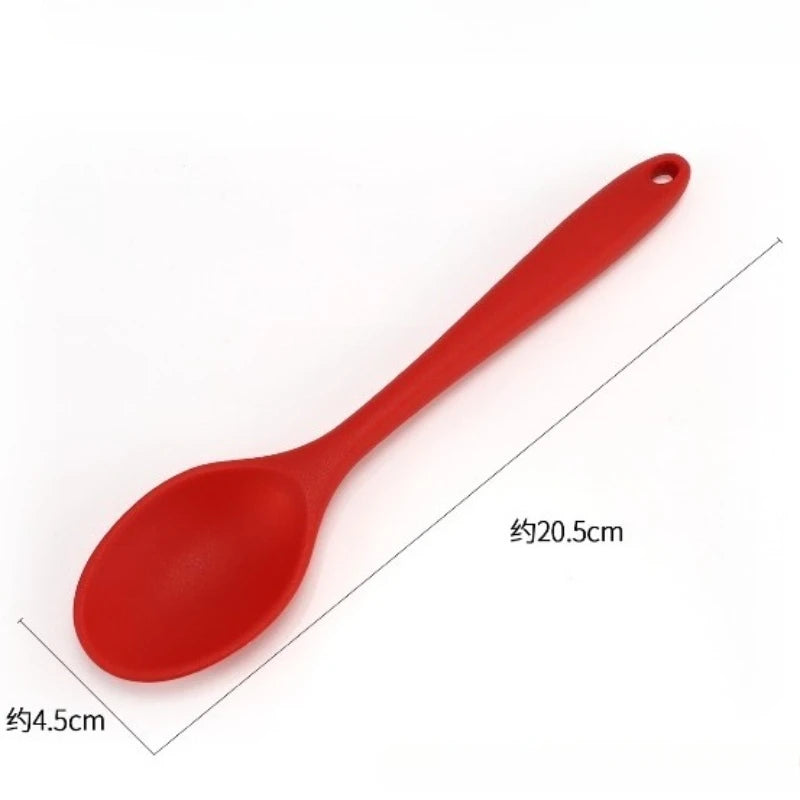 2026 New Silicone Spoon Mixing Soup Spoons Kitchen Mixing Ladle Cooking Utensils Kitchenware Tool for Stirring and Serving Peaceful Pleasures Health and Wellness