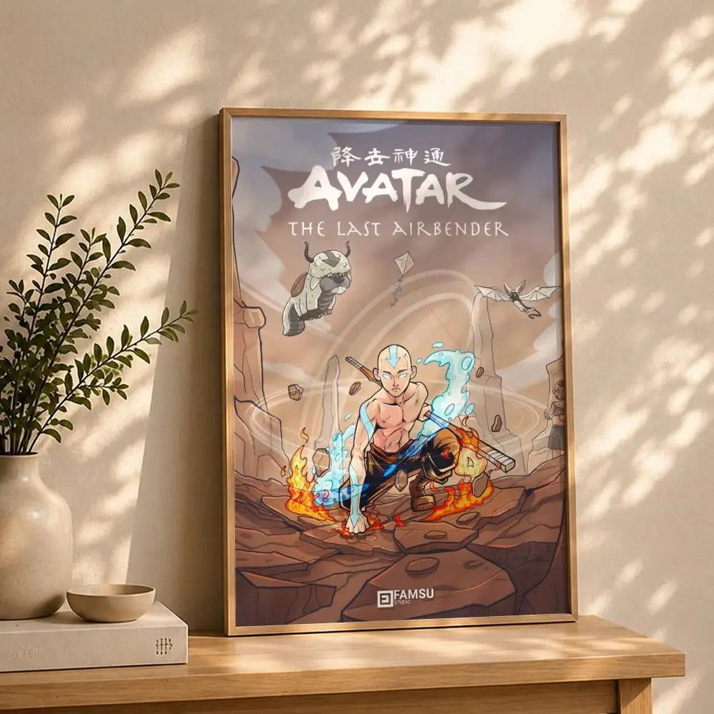 Animation A-Avatar: The Last AirbenderS Poster HD Self Adhesive Waterproof Wall Art Ideal for Home Office Dorm Bedroom Great Peaceful Pleasures Health and Wellness