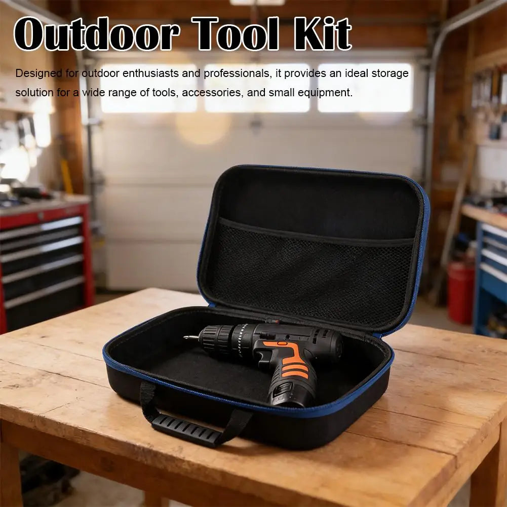 Hard Shell Drill Case – Shockproof Cordless Drill Storage Bag