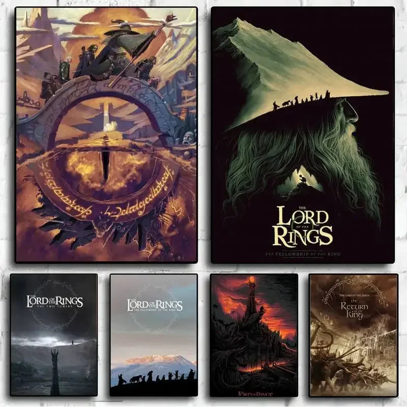 Lord of the Rings Vintage Canvas Wall Art Poster | Unframed