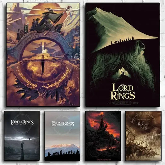 Lord of the Rings Vintage Canvas Wall Art Poster | Unframed Canvas Wall Art Peaceful Pleasures Health and Wellness