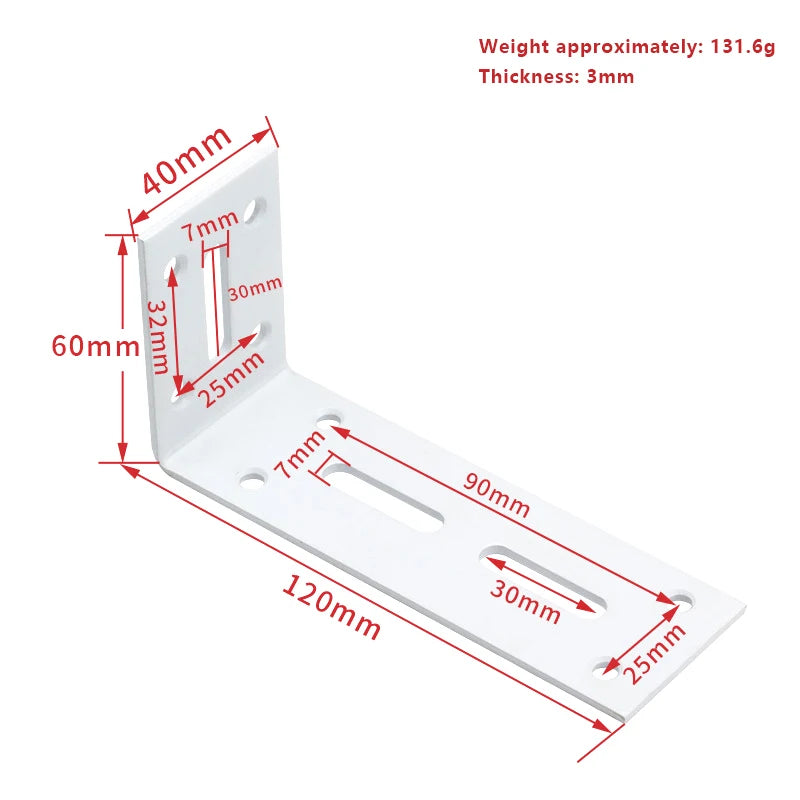 90° L Corner Bracket – Iron Joint Fastener for Furniture & Cabinets