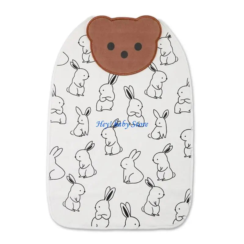 Baby Kids Sweat Absorption Towel | Cartoon Cotton Back Pad