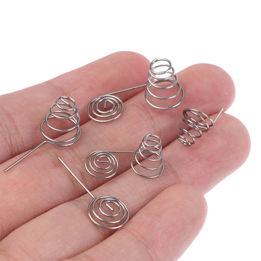 5pcs AAA AA Battery Spring Contact Plates | Nickel DIY Parts Battery Contact Springs Peaceful Pleasures Health and Wellness