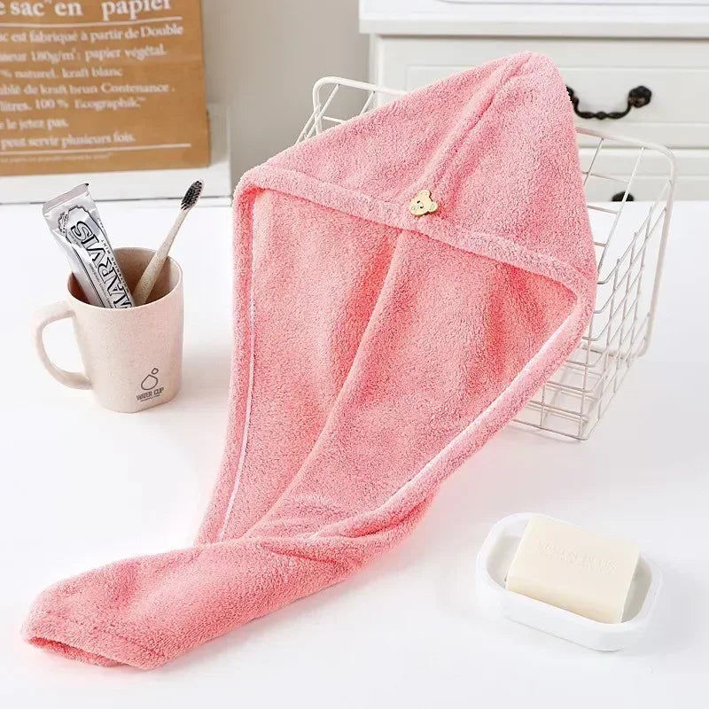 Microfiber Quick-Dry Hair Towel Cap – Super Absorbent