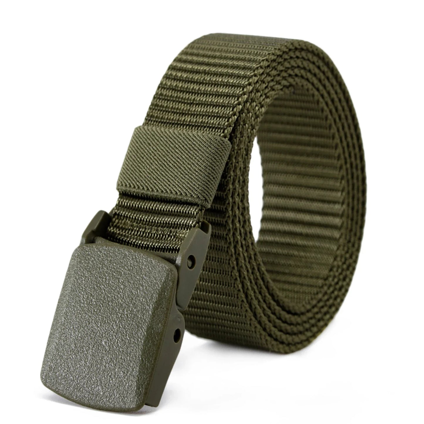 Unisex Nylon Tactical Belt – Non-Magnetic Plastic Buckle