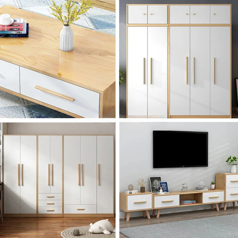 Natural Rubberwood Cabinet Handles & Drawer Knobs | Rural Style