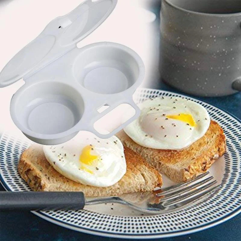 Microwave Egg Steamer Food Grade PP Plastic Egg Frying Box Microwave Egg Cooker Peaceful Pleasures Health and Wellness