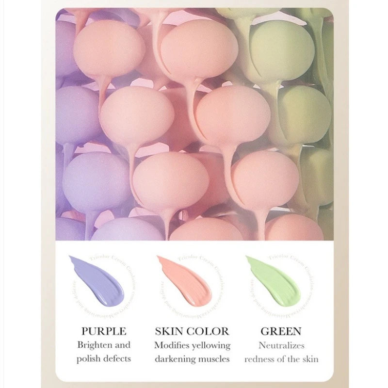 Three-color Repair And Isolation Cream Protective Primer Before Makeup Moisturizing Isolation Milk 40g Peaceful Pleasures Health and Wellness