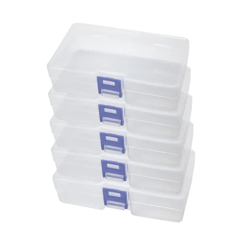 5-Pack Clear Locking Storage Boxes – Fishing & Small Items