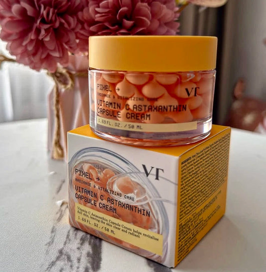 50ml VT Cosmetics Radiance Revitalizing Facial Care VitaminC Astaxanthin Capsule Cream Korean Brand Nourishing Clear Moisturizer Peaceful Pleasures Health and Wellness