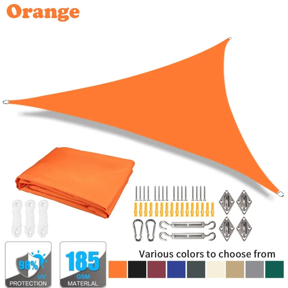 Triangle Sun Shade Sail 98% UV Block Waterproof Canopy Outdoor