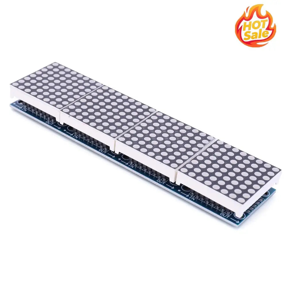 4-in-1 MAX7219 32x8 LED Dot Matrix Module – SPI DIY Kit