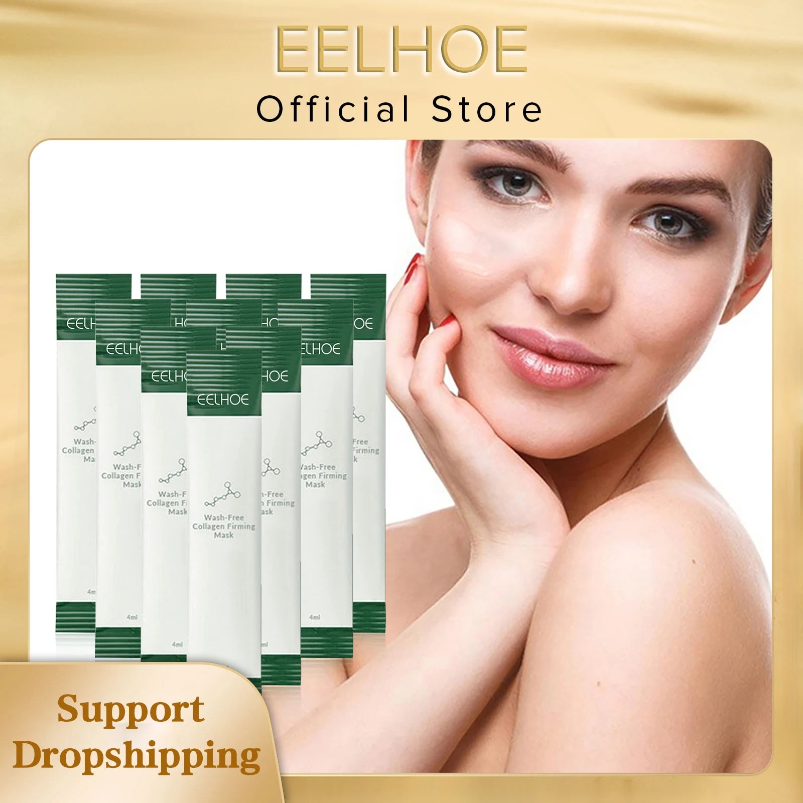 EELHOE Korean Collagen Firming Wash-Free Mask Protein Portable Anti-Aging Hydrating Frozen Face Sleeping Mask for Women and Men Peaceful Pleasures Health and Wellness