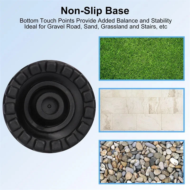 16- Antiskid Walking Stick Crutch Cane Bottom Pads Cover Protector