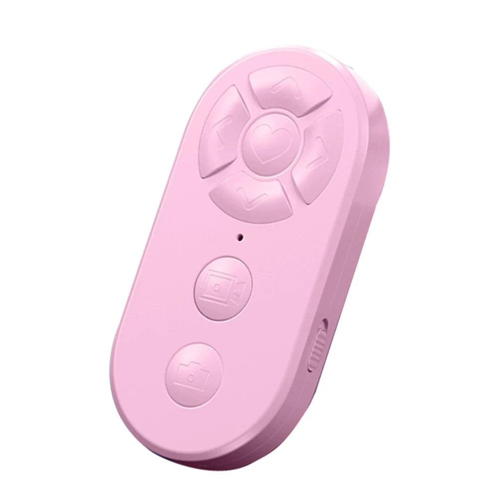 7 Buttons Remote Controller Rechargeable Bluetooth Smart Remote Selfie Stick Camera Controller for ios Android Photos and Videos Peaceful Pleasures Health and Wellness Pink