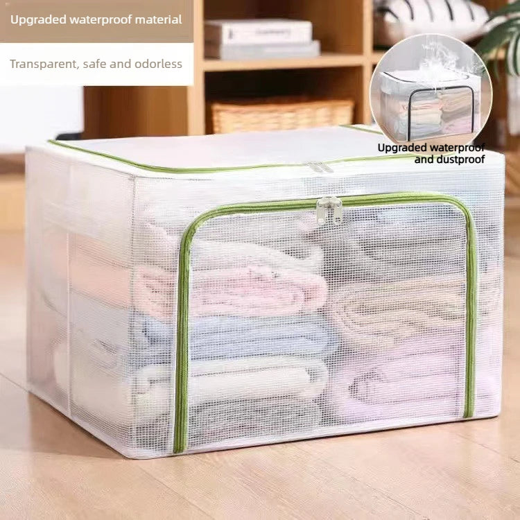 Large Transparent Clothes Storage Box | Wardrobe Organizer